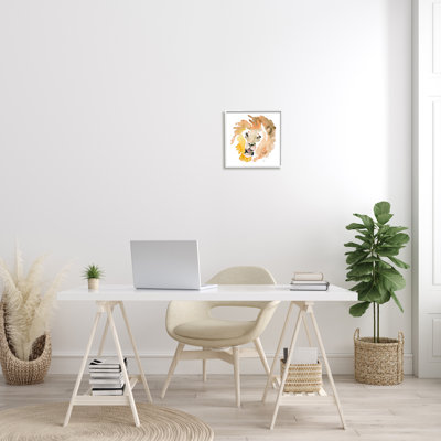 Lion's Mane Sun Portrait, safari minimaliste, ferme grise rustique, estampe numérique, art texturé par Verbrugge
