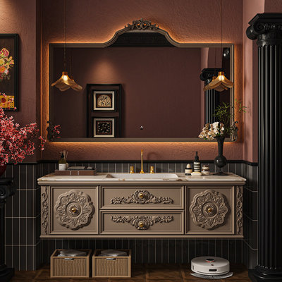 French style retro bathroom cabinet