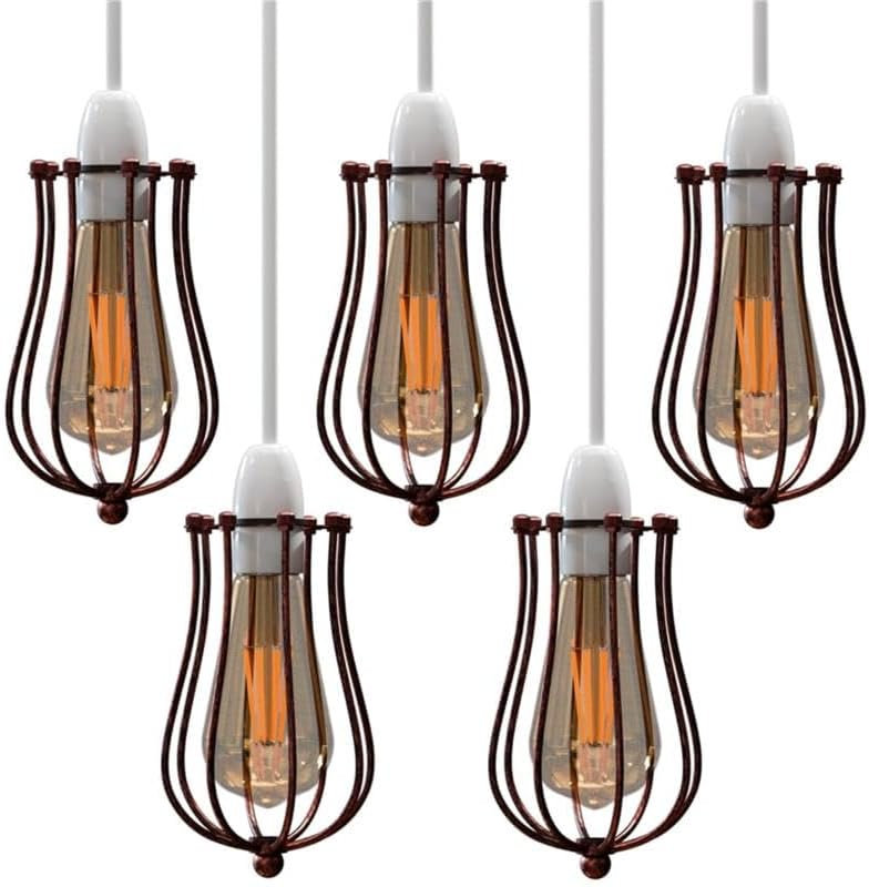 18cm H Metal Novelty Lamp Shade, Rustic Red