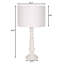 Tomisin 62.5Cm White Standard Table Lamp Set