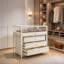 Armoire de rangement pour bijoux en bois manufacturé noir avec compartiments de rangement de style tiroir-1696272257