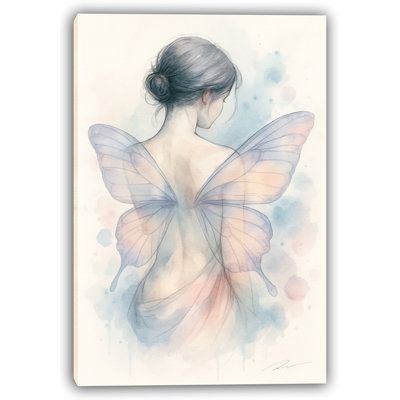 «Butterfly Reverie - Enchanting Fairy», art mural inspiré d'une fée