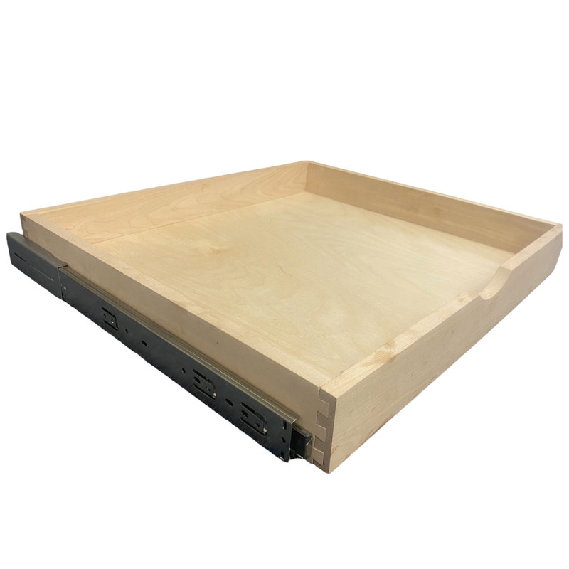 Akinyemi Soft Close Pull Out Wood Drawer Storage for Kitchen, Bathroom, Home Cabinets, 3" H x 21" W x 21" D