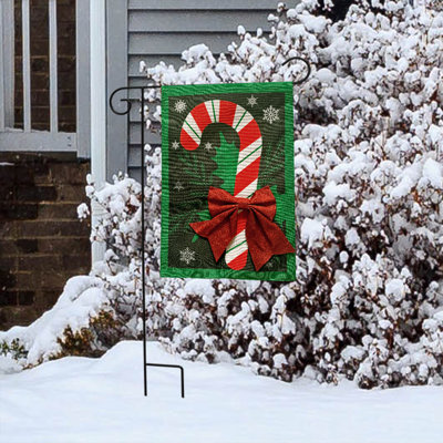 Festive Candy Cane Garden Flag