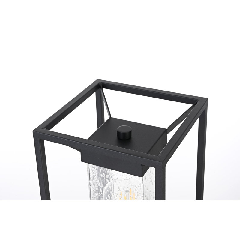 Lampadaire d'extérieur noir Moneta 7 pouces