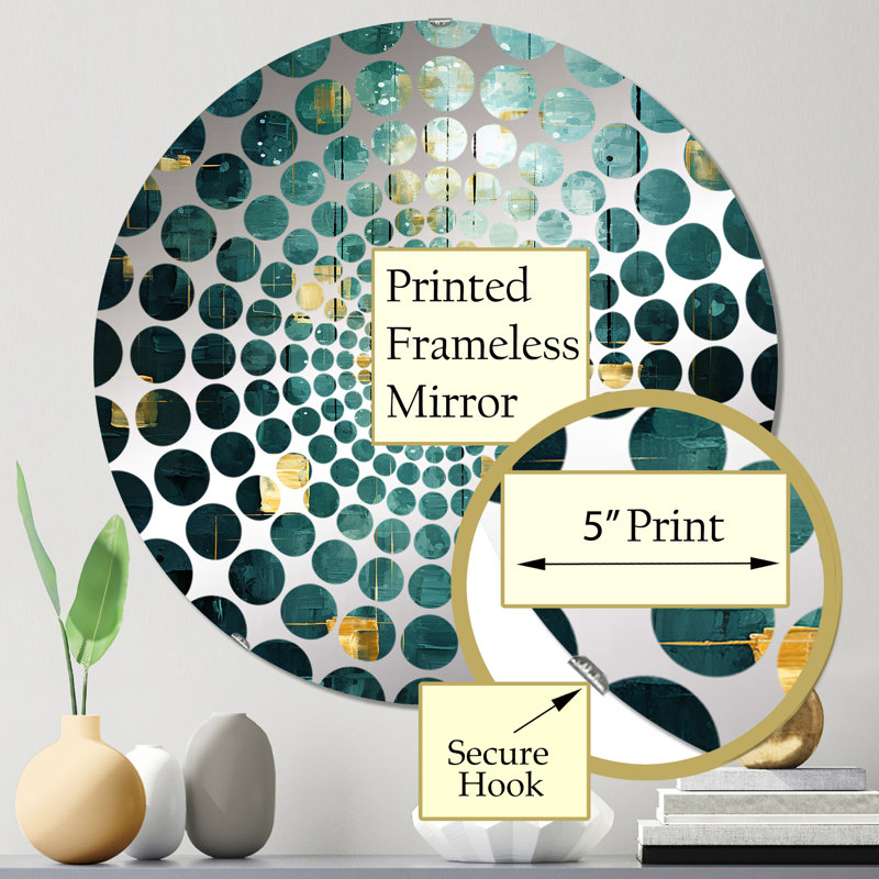 Miroir décoratif Sudden Serenity, 23,6 po x 23,6 po