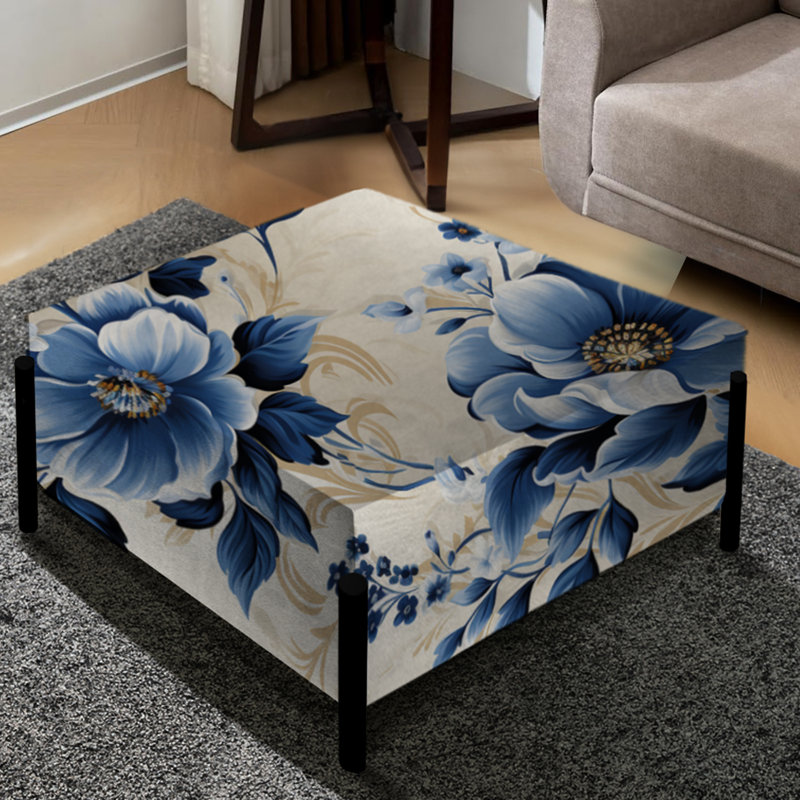Grand repose-pieds carré Cobalt