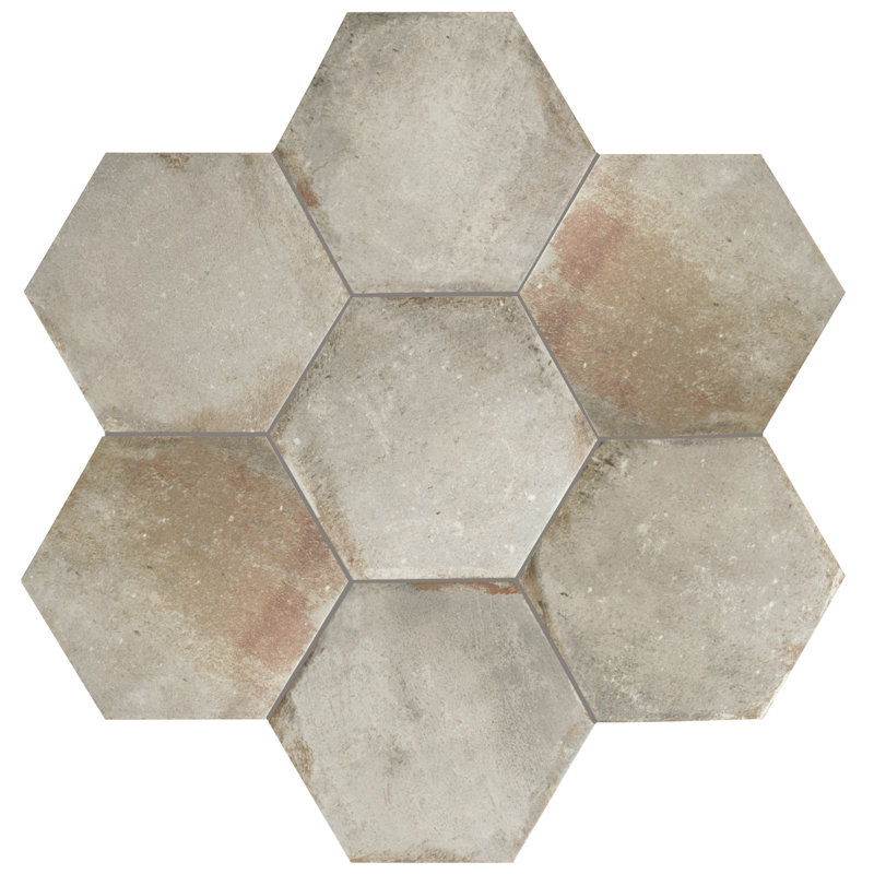 D'Anticatto 11" x 13" Porcelain Stone Look Wall & Floor Tile, Grigio