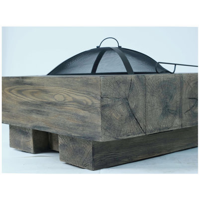 Foyer extérieur en bois à grain de bois