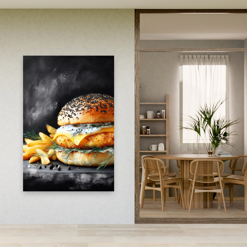 Art mural contemporain Gourmet, H 60 po x l 40 po