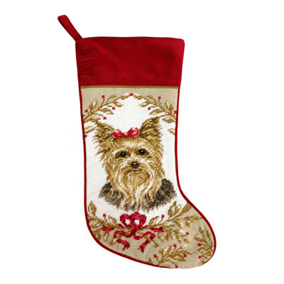 Dog Needlepoint Stocking