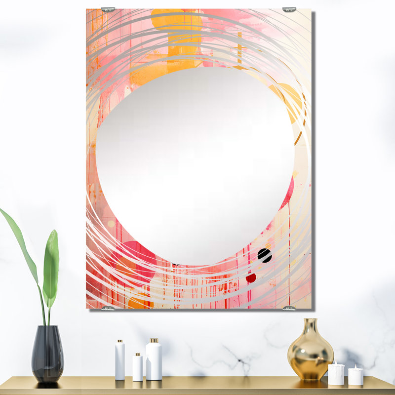 Miroir mural Vicdan - Abstract Collages MIR131626, 40 po x 30 po