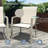 Outdoor Dining Chairs Of 2 Weather Cream Color Metal Frame Stackable Breathable For Garden Patio Porch 22.1"L X 25.2"W 36"H In Quick - Drying Poolsides-422110161