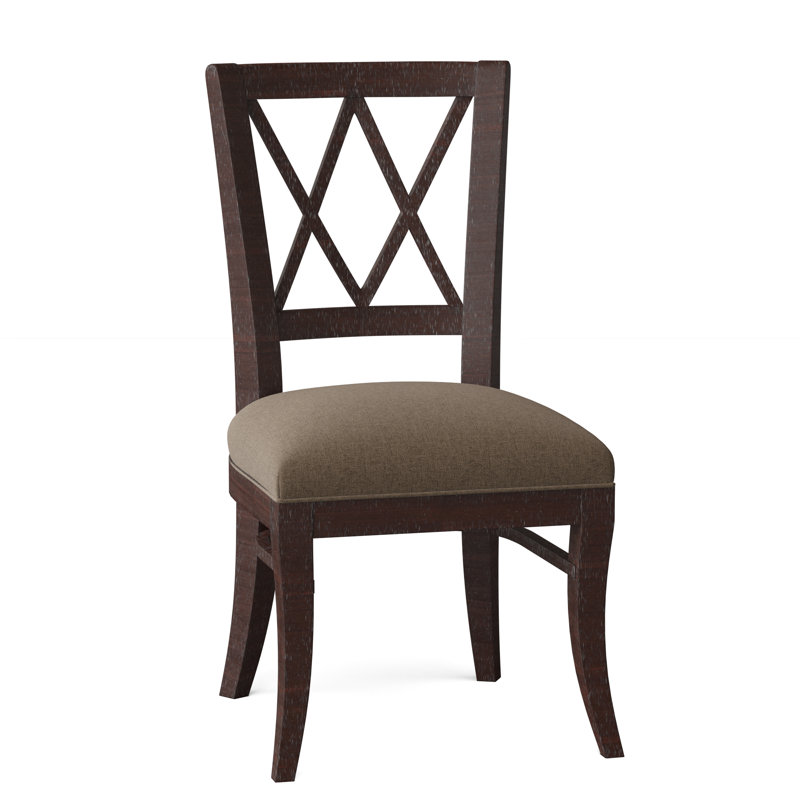 Portsmouth Cross Back Side Chair, Bark (8789 06), Espresso
