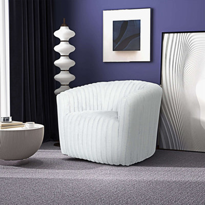 Fauteuil pivotant en velours Mira