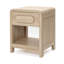 Table de chevet moderne en bois avec tiroir et tablette ouverte H 21,7 po