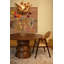 Round Dining Table With Tiered Base In Provincial Brown Oak