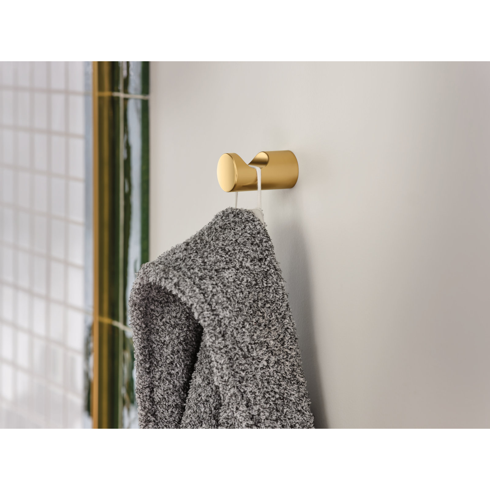 Align Wall Mounted Robe Hook, Brushed Gold