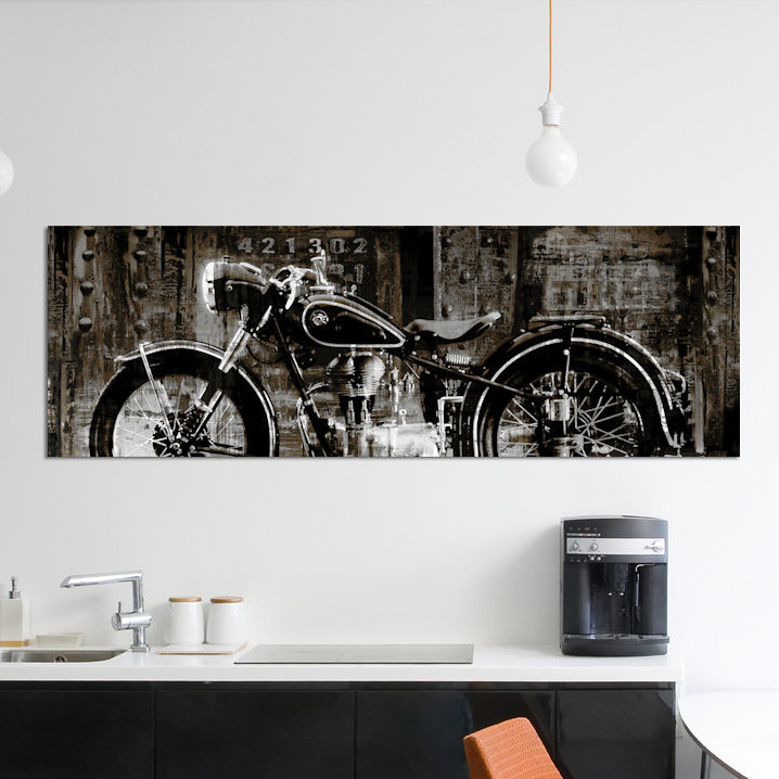 Motif rétro par Dylan Matthews - Impression sur toile tendue sur châssis, H 20 po x l 60 po, Toile tendue, Sans cadre