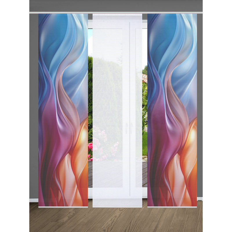 Semi Sheer Sliding Panel, Multicoloured