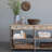 Reclaimed Wood Console Table with 4 Drawers