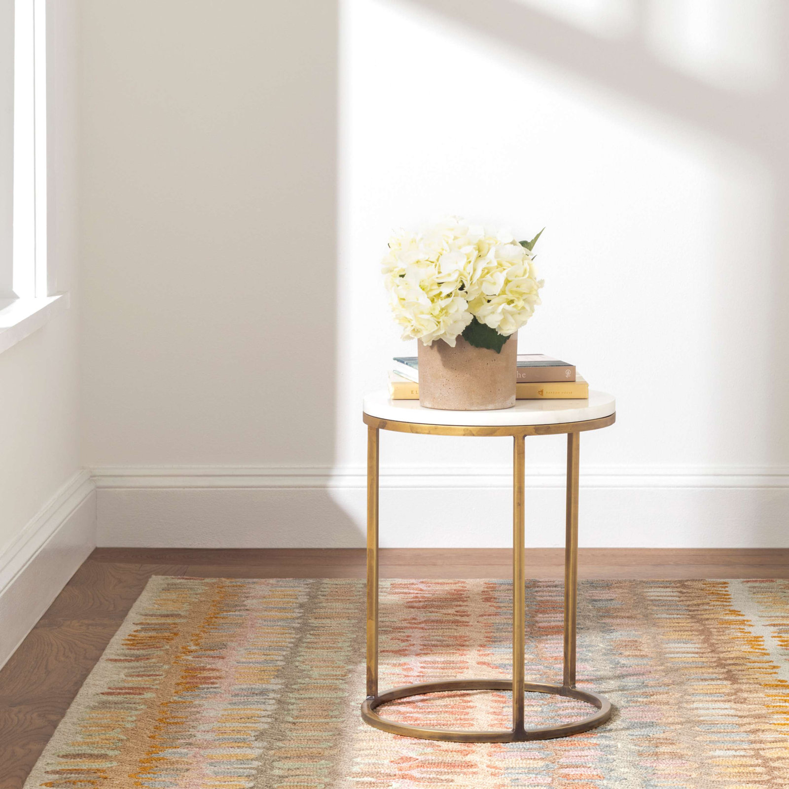 Paint Chip Stone Hand-Hooked Abstract Wool Rug, Rectangle 4' x 6'