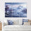 «Mountain Blue Peak Harmony - Landscape Mountains», ensemble d'art sur toile