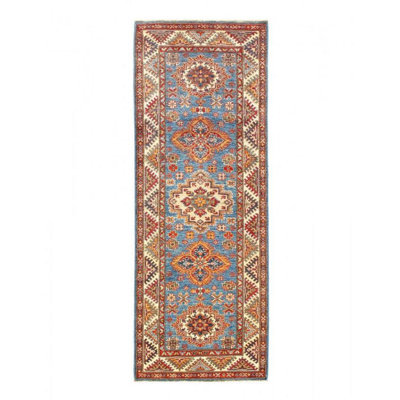 Oriental Handmade Hand Hooked Runner 2'6"" x 7' Cotton/Wool Area Rug in Beige/Brown/Light Blue -  Isabelline, AF59FC7359F846FB9E791598E6740D6F