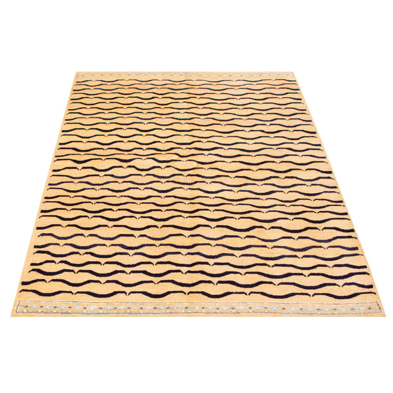 Tapis unique en laine noué à la main 5 pi 7 po x 8 pi 2 po nouvel âge Bartho