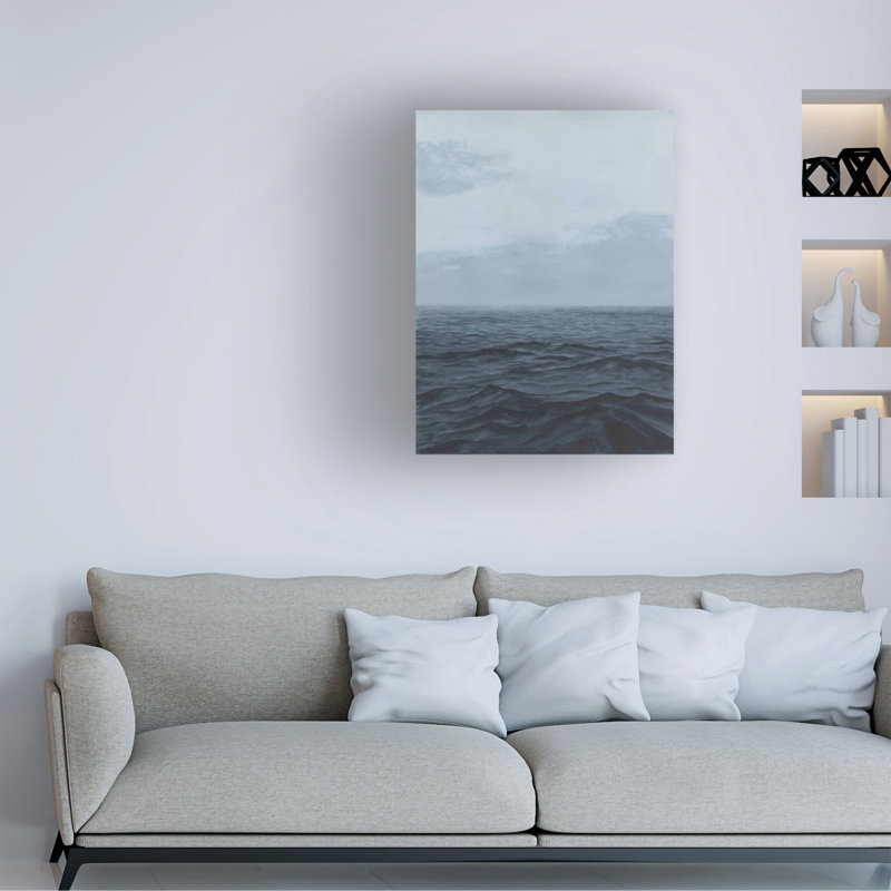 «Wast Ocean I» de Michael Willett, art mural sur toile tendue pour décor de salon, de chambre à coucher ou de bureau - 18 x 24