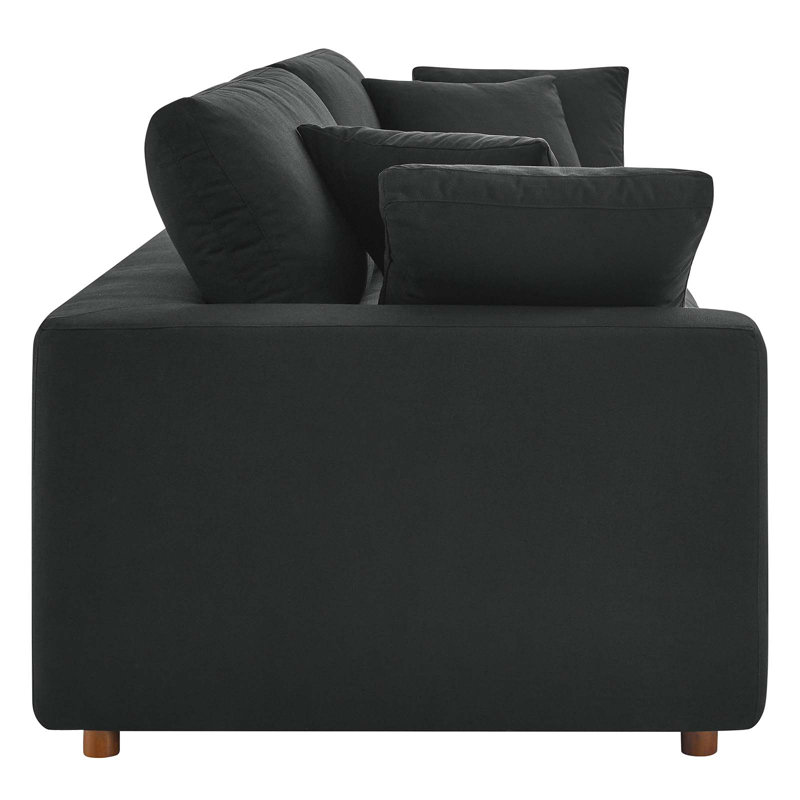 Modway Commix Down Filled Overstuffed Sofa, Black
