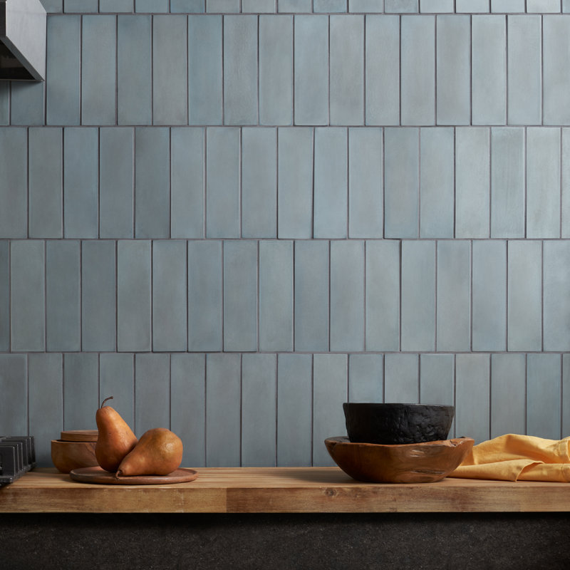 Carreau de mur de ciment 2 po x 8 po Vibe, Bleu sarcelle