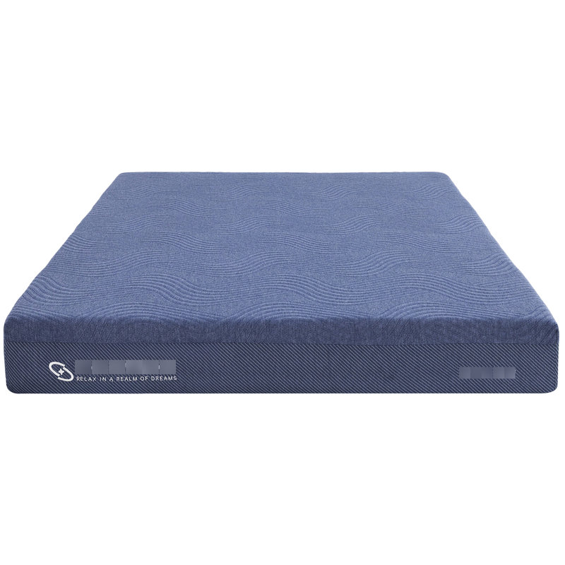 Pleine grandeur, matelas en mousse de 8 po, mémoire D2,5, housse souple, emballage roulé, matelas de lit bleu de 8 po avec mousse D2,5, matériau de housse ultra et couleur