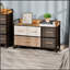 Commode à 5 tiroirs en tissu avec structure en acier, plateau en bois et beaucoup de rangement pour les chambres à coucher et les vestibules modernes HOMcom