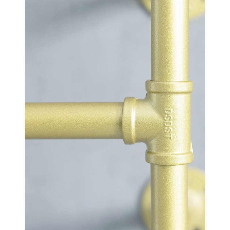5 Piece Hexagon Industrial Pipe Shelves
