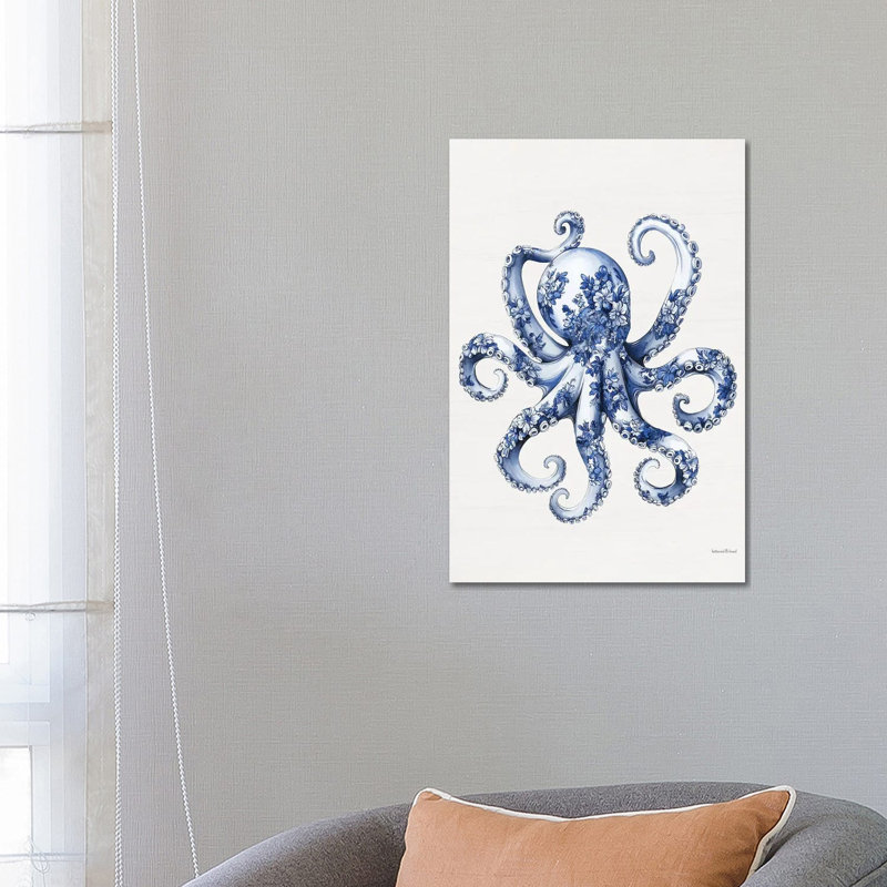Toile Octopus 1 Piece Wall Art on Canvas, 66.04 cm H x 45.72 cm W x 1.905 cm D, Does Not Apply