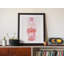 Pink Gin Bottle - Single Picture Frame Print-1447275596