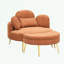 Fauteuils d'appoint en velours côtelé avec repose-pieds-911091808