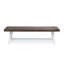 Bancs d'extérieur Carlisle, brun foncé sablé + blanc (ensemble de 2)