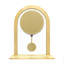 Acctim Colney Pendulum Mantel Clock Quartz Brushed Metal & Glass Energy Efficient Movement Gold