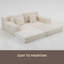 Méridienne double, canapé-lit moelleux en nuage, siège profond rembourré avec canapé en nuage désossé, aucun assemblage requis, causeuse en velours côtelé moderne pour la lecture dans la chambre à coucher-869491611