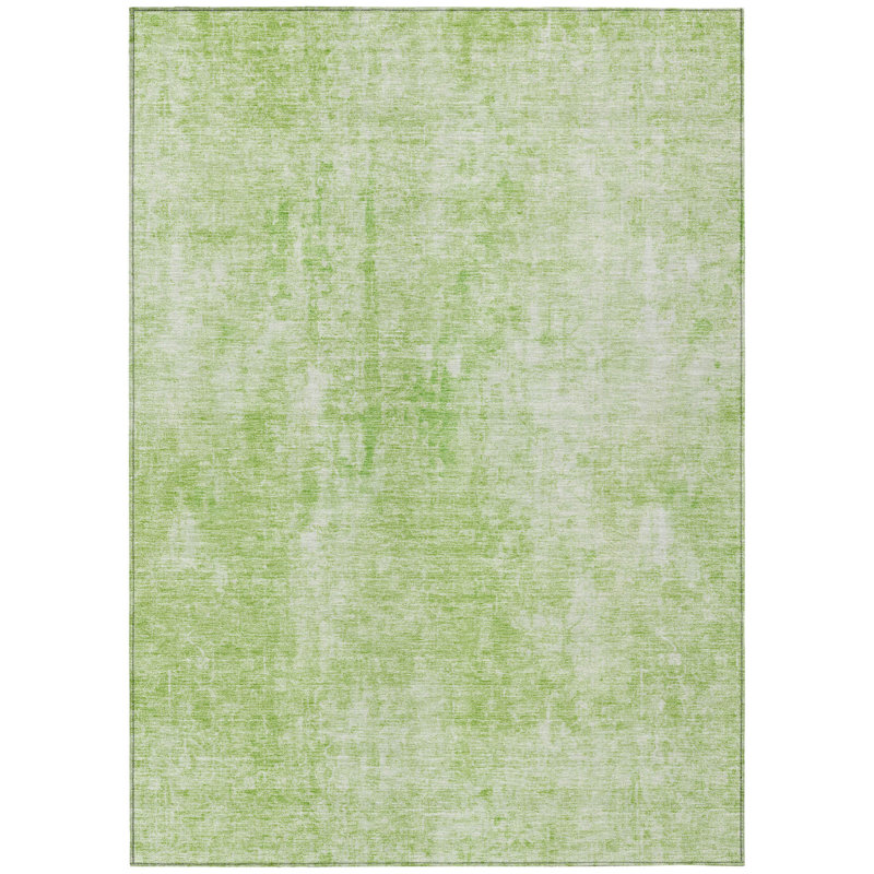 Tapis intérieur lavable abstrait vert 9 pi x 12 pi