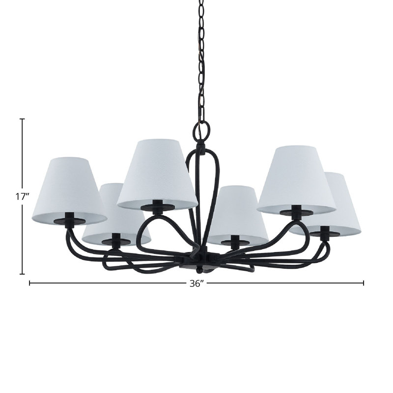 Adrian 6-Light Chandelier, Black