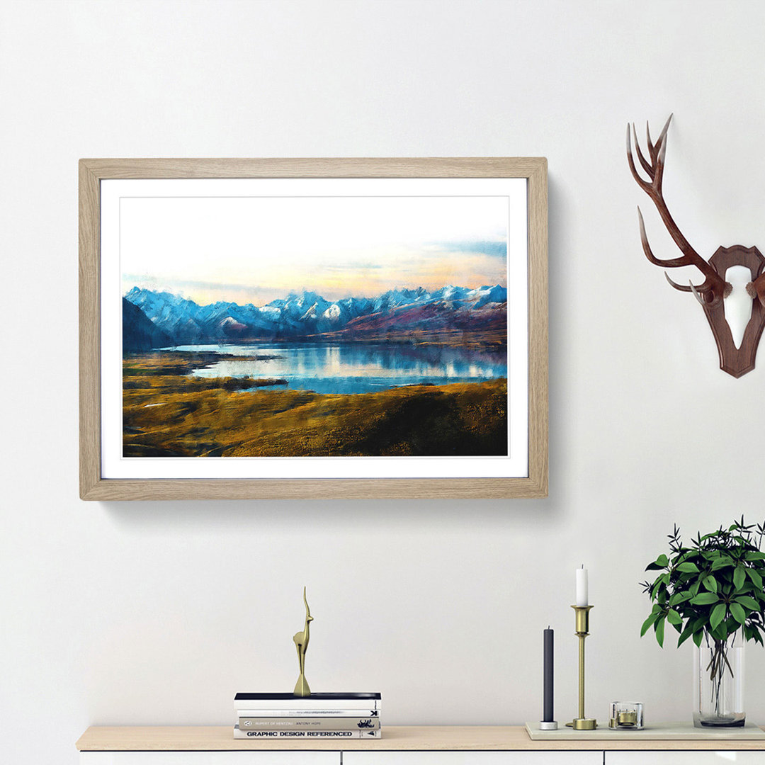 Lake Tekapo in New Zealand - Picture Frame Painting Print