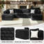 135.4" Modular Sectional Sofa With Two Movable Ottomans-5751890