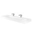 Lavabo de salle de bain vasque rectangulaire en résine blanche matte de 62,81 po DAX