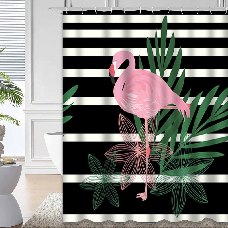 Rideau de douche Flamingo, L 72 po x l 72 po