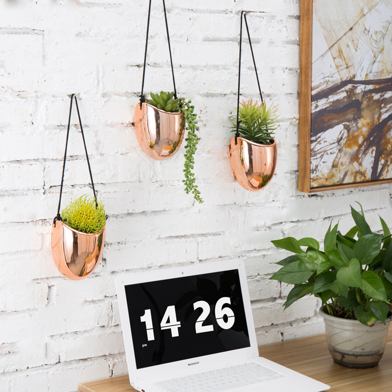 Hanging Planter, Rose Gold