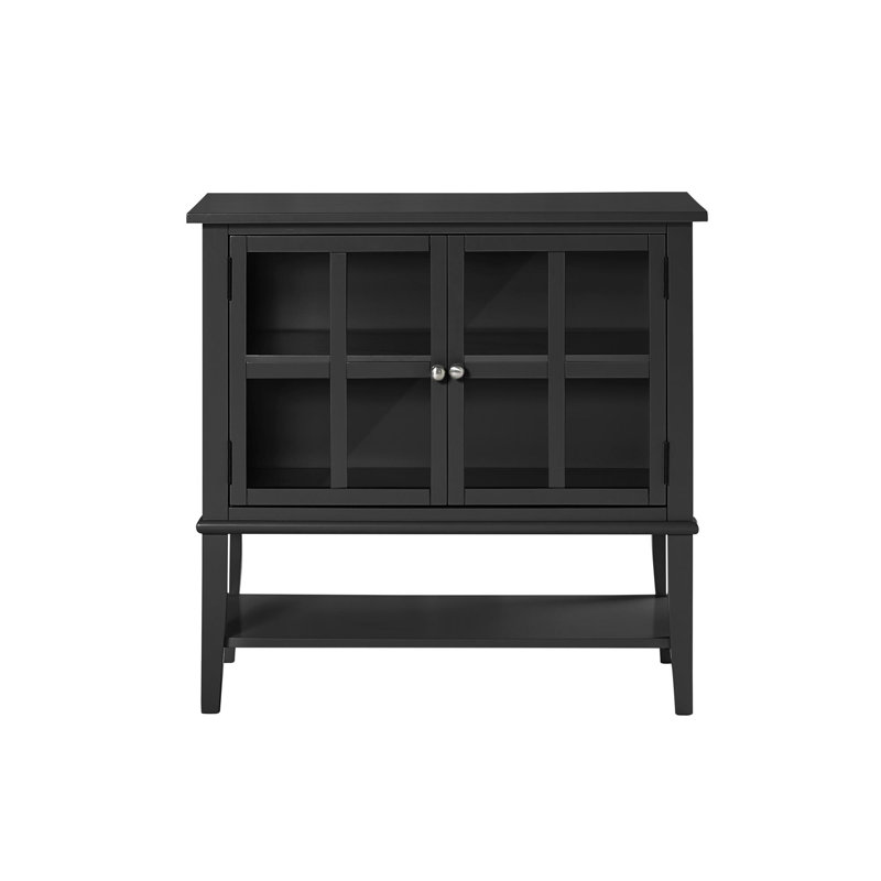 Deloyce 2 - Door Standard Accent Cabinet, Black