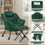 Upholstered Armchair with Footstool-1597684779